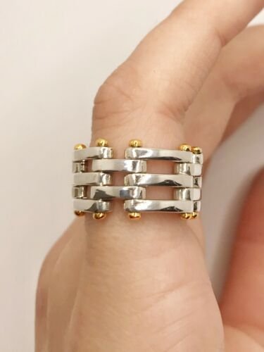 Tiffany & Co. 18KYG & SS Gatelink Ring Size 5.5 — DeWitt's Tiffany & Co. 18KYG & SS Gatelink Ring Size 5.5 — DeWitt's